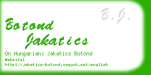botond jakatics business card